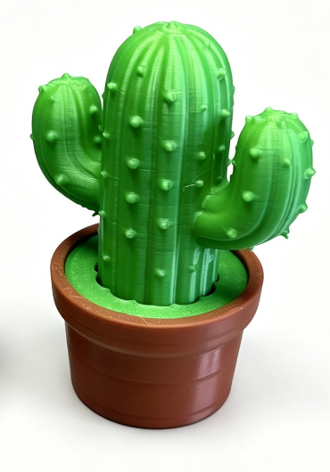 3D-printed cactus button stress-relief toy