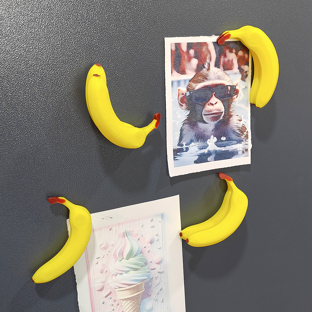 3D-printed creative magnetic banana fridge magnet