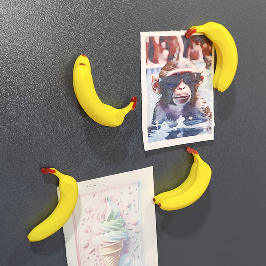 3D-printed creative magnetic banana fridge magnet