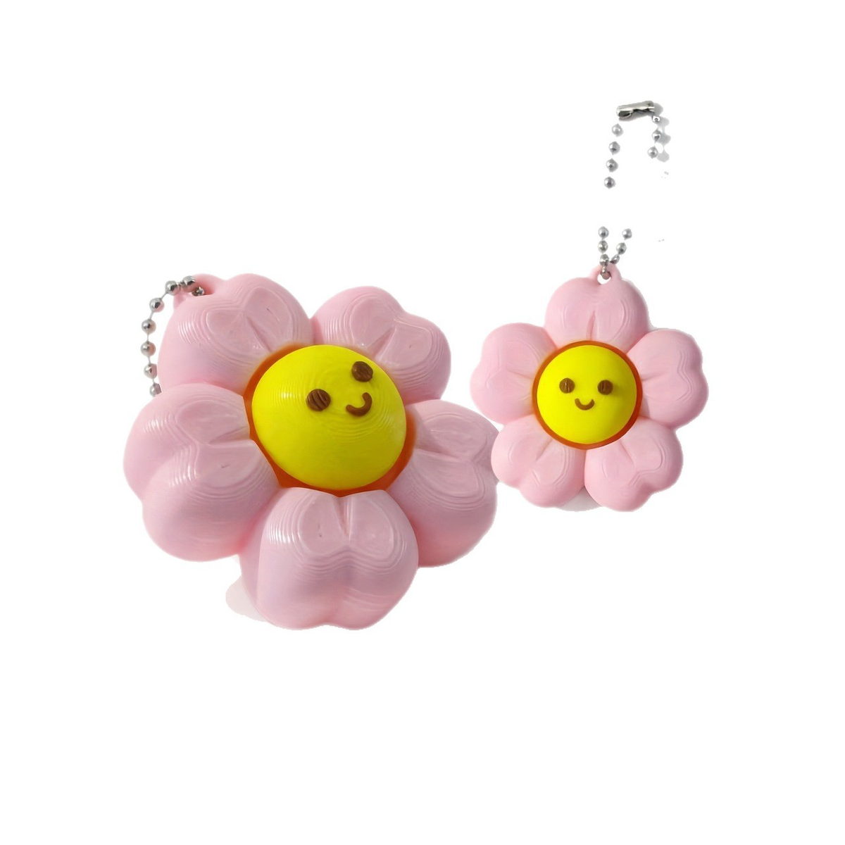 3D-Printed Flower Button Keychain Charm