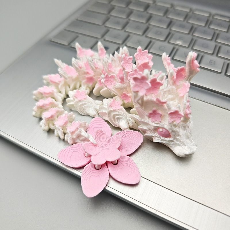 3D-printed cherry blossom dragon toy