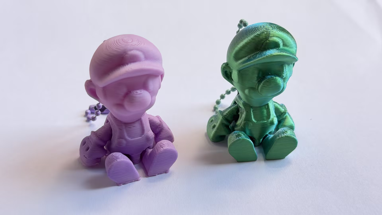 3D-printed anime-style character keychain