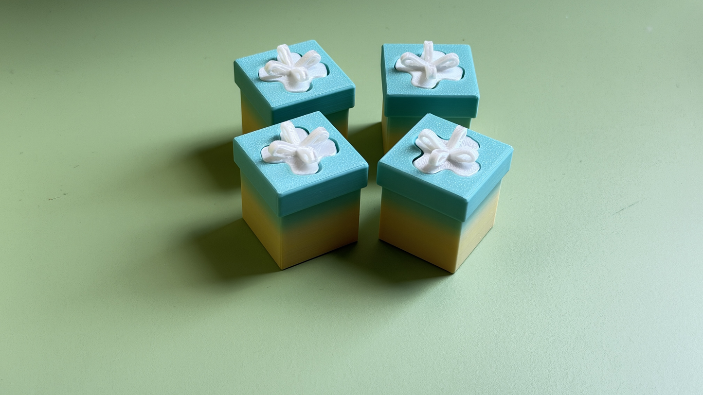 3D Printed Bow-knot Gift Box Ornament