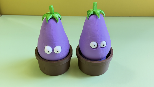 3D Printed Novelty Eggplant Ornament