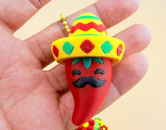 3D-Printed Jalapeño Stress-Relief Keychain Charm