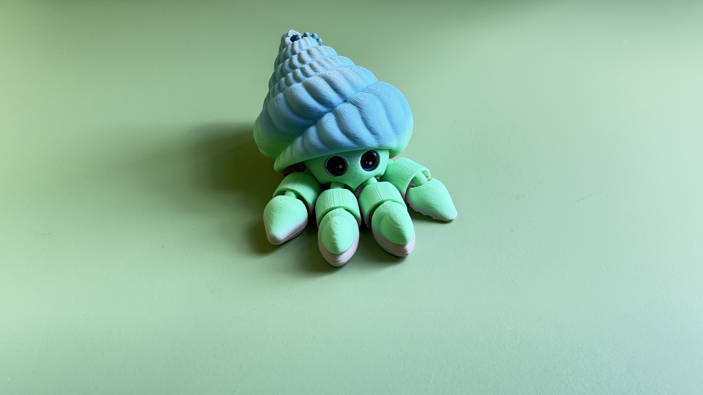 3D Printed Cute Hermit Crab Keychain