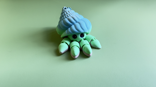 3D Printed Cute Hermit Crab Keychain