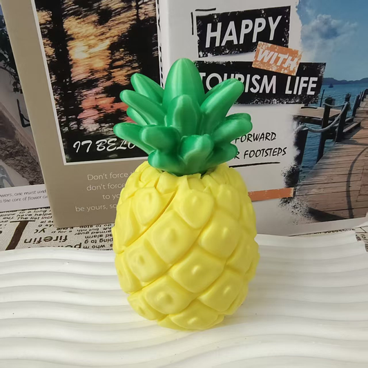 Creative 3D-printed desktop ornament: pineapple with three ways to play