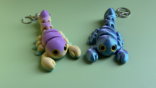 3D Printed Cartoon Lobster Keychain