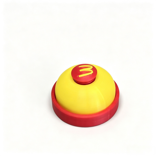 3D-printed fast-food service bell button clicker