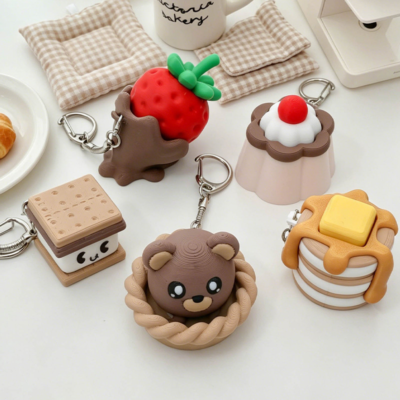 Dessert Cake Clicker Keychain