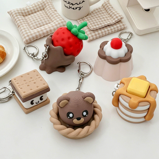 Dessert Cake Clicker Keychain
