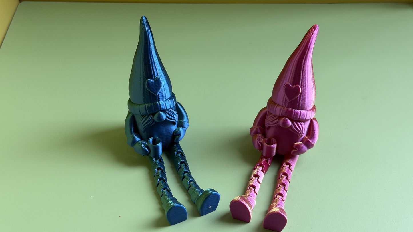3D printed heart-candle person ornament