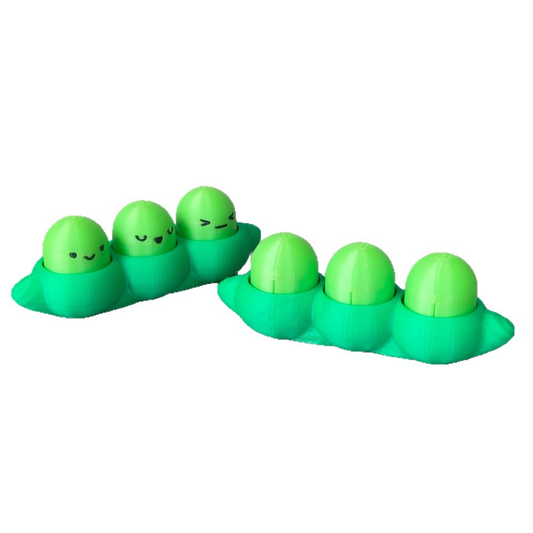3D-Printed Edamame/Pea Pod Stress-Relief Button