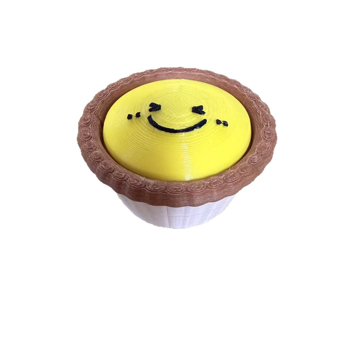 3D-printed cute egg tart clicker