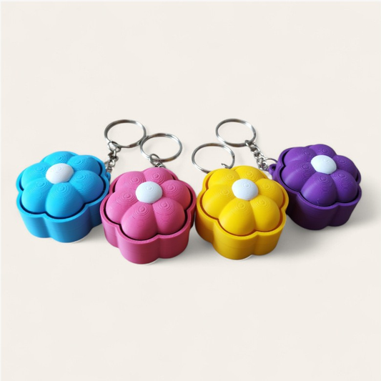 3D  Printed Flower Fidget Clicker Keychain