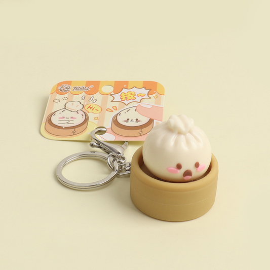 Realistic Soup Dumpling (Xiaolongbao) Squeeze Keychain