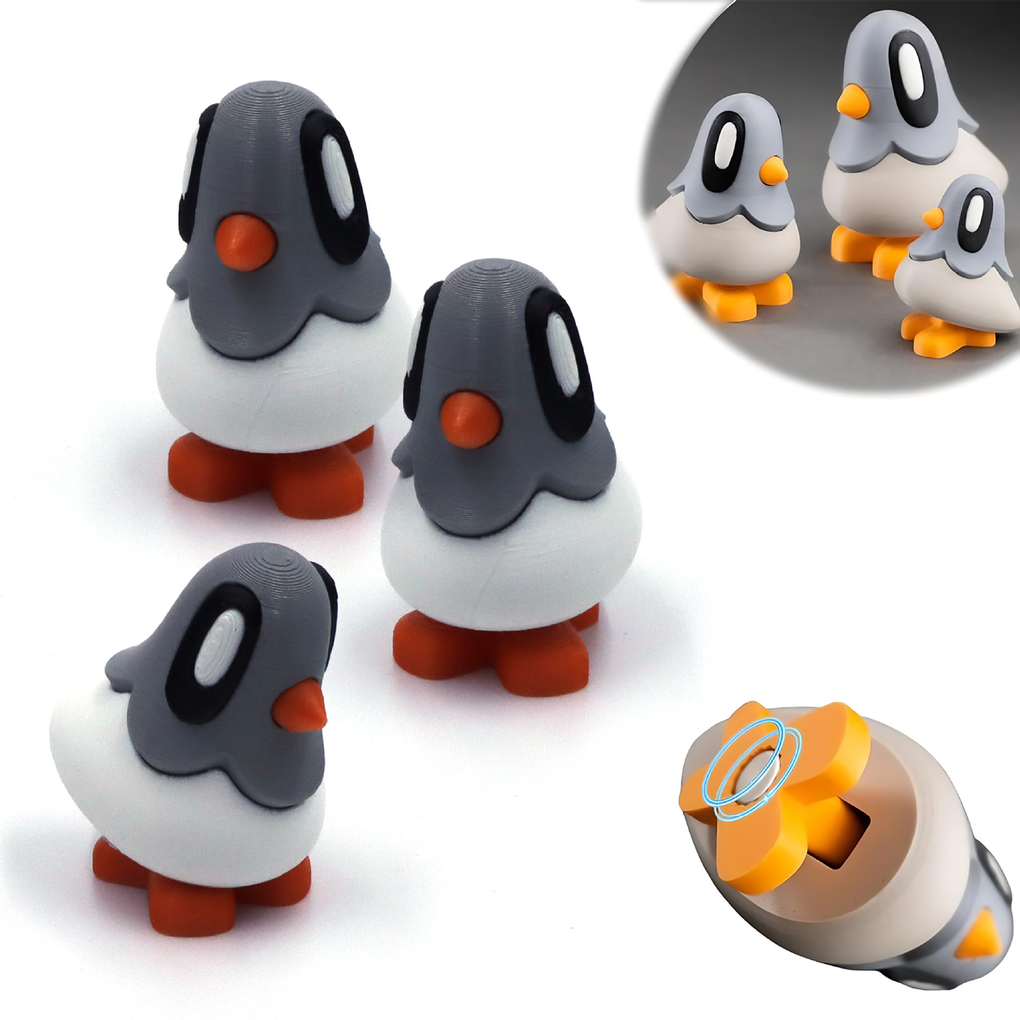 3D-printed mini desktop decoration: Spotted Pigeon