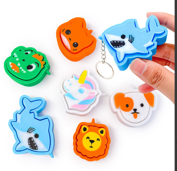 3D-Printed Cute Animal Mechanical Switch Clicker Keychain