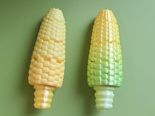 3D printed telescoping corn-on-the-cob ornament