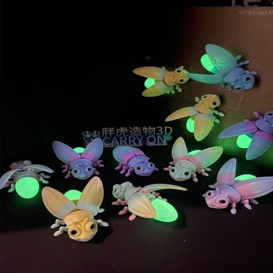 3D-printed magnetic firefly with articulated wings