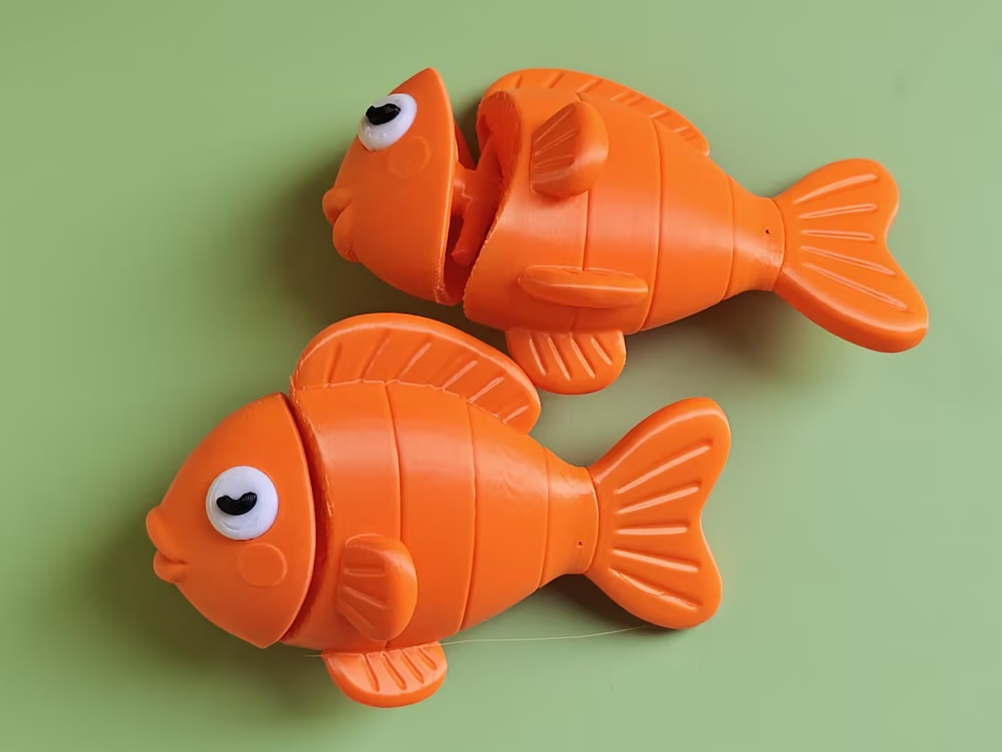 3D printed telescoping ugly fish ornament