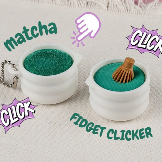 Matcha Whisk Clicker Keychain