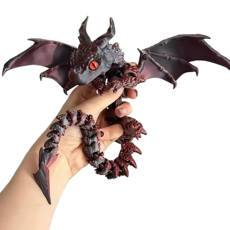 3D-printed articulated Wyvern figure