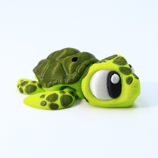 3D-printed articulated sea turtle figure