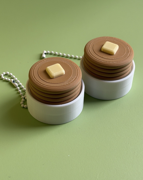 3D Printed Cookie Push-Button Keychain