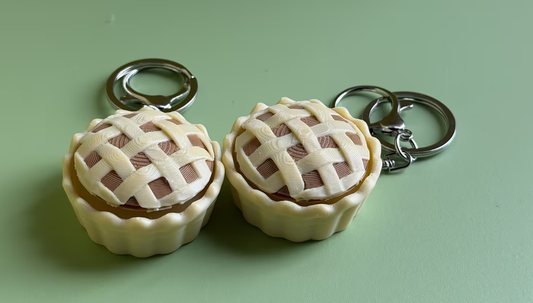3D Printed Waffle Push-Button Keychain