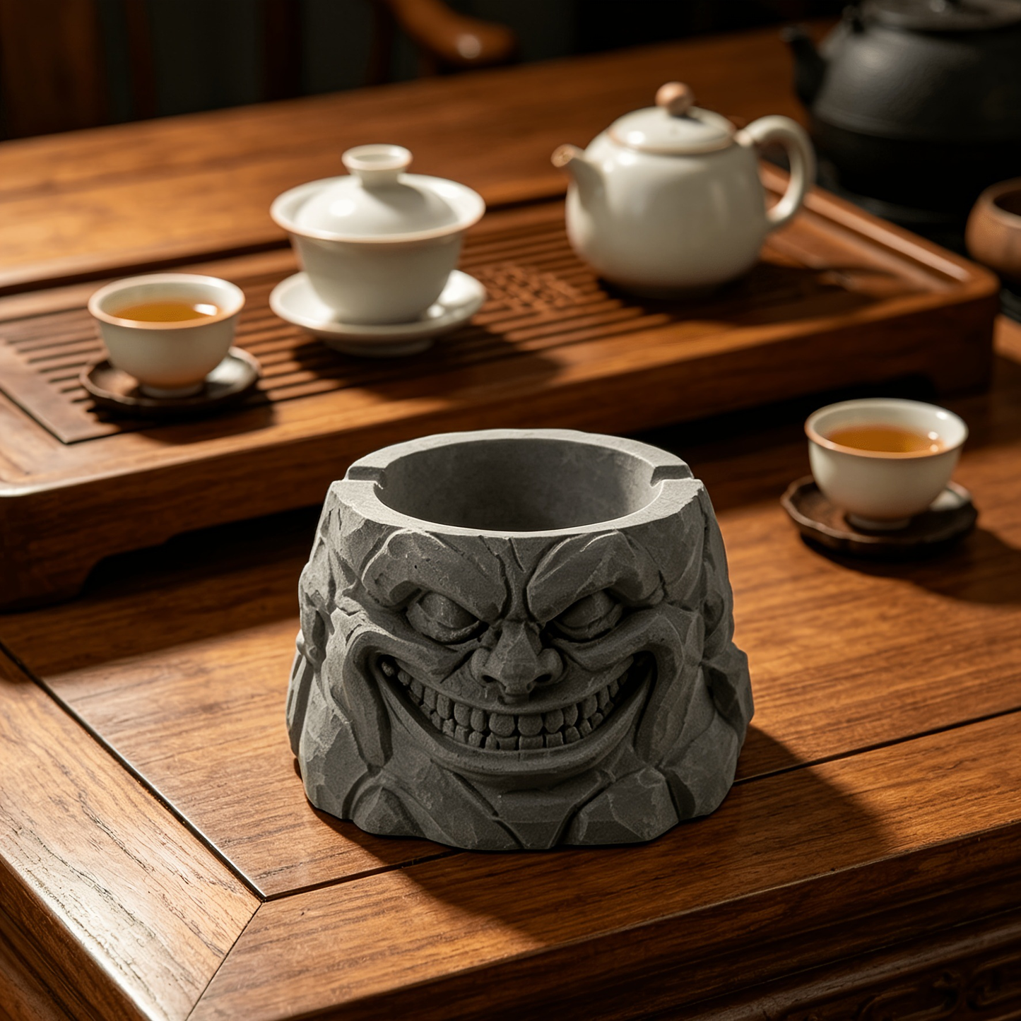 3D-printed creative "evil stone" ashtray