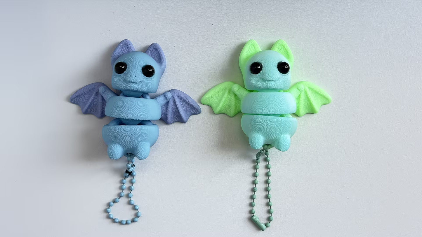 3D-printed bat keychain