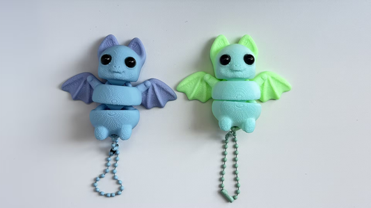 3D-printed bat keychain