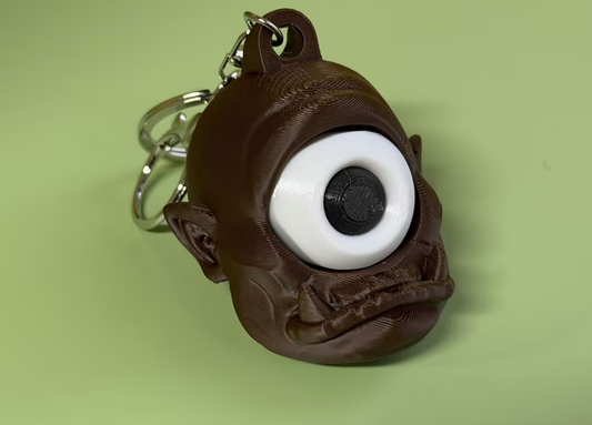 3D Printed Cyclops Push-Button Keychain
