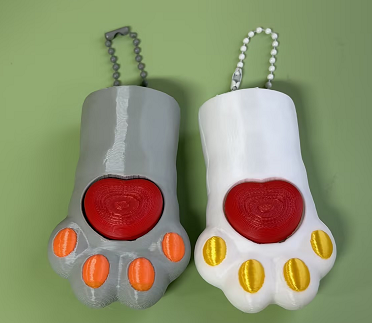 3D Printed DIY Shape Push-Button Keychain