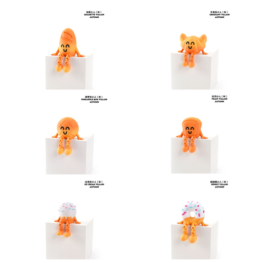 3D-printed "Bread Buddy" sitting figure