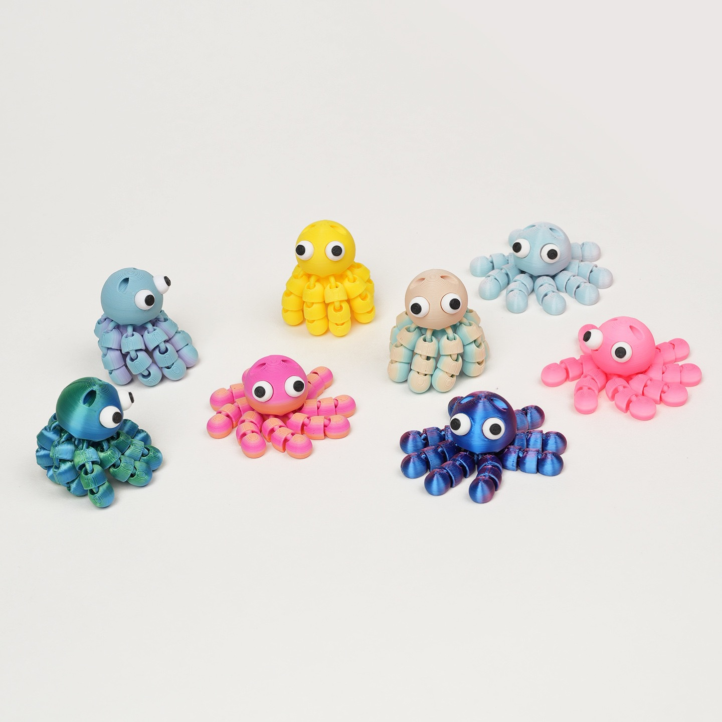 3D-printed octopus keychain/car charm