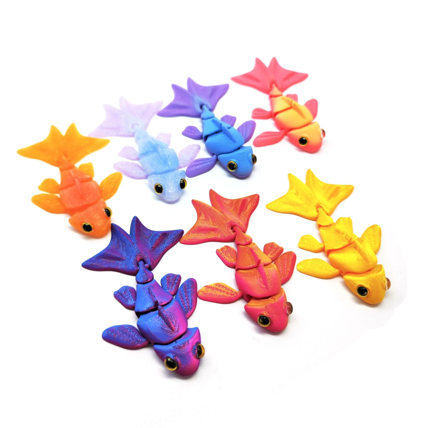 3D-printed cute articulated goldfish