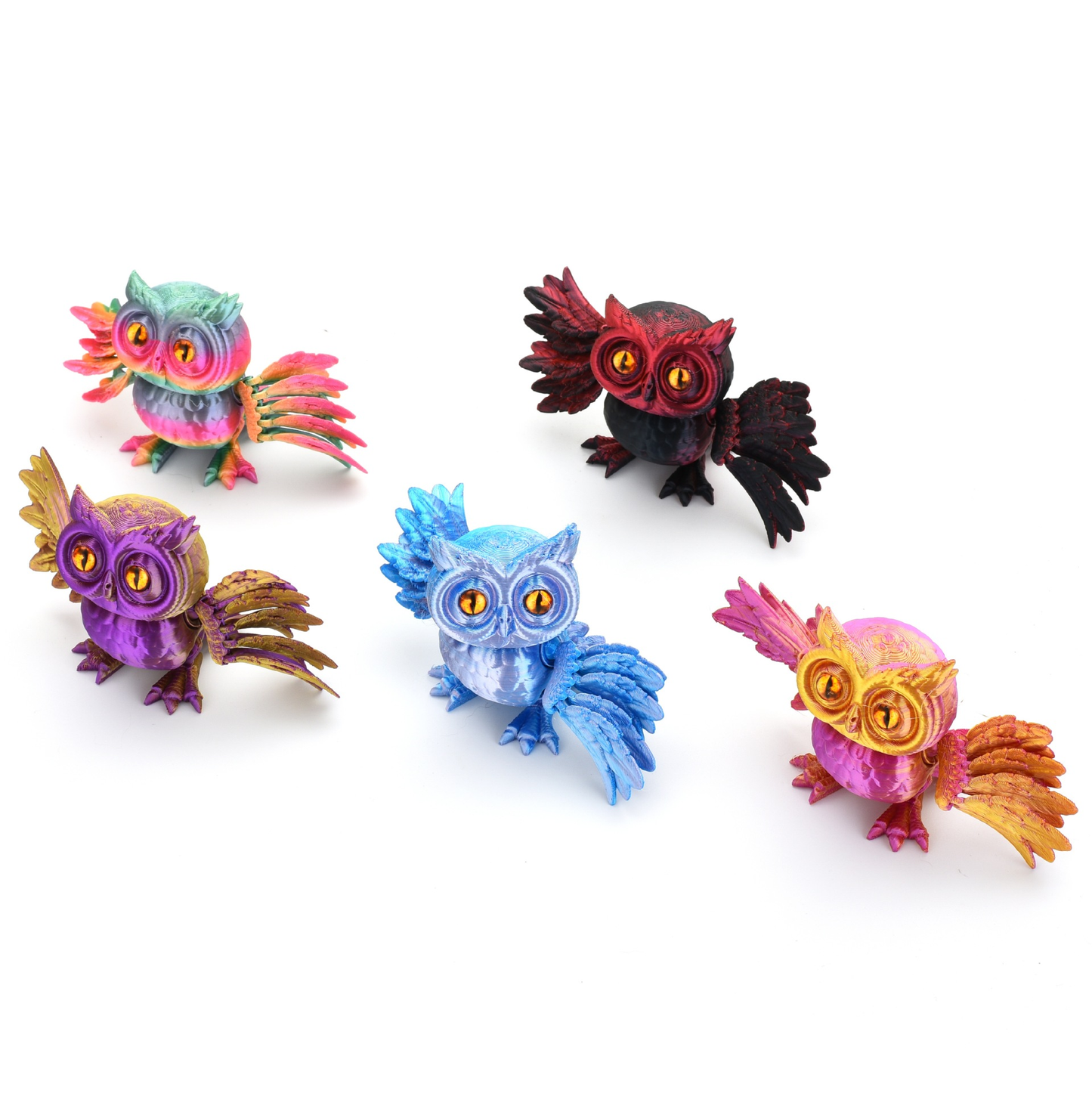 3D-printed owl figurine