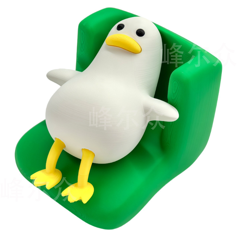 3D-printed "Slacker Duck" office stress-relief figurine