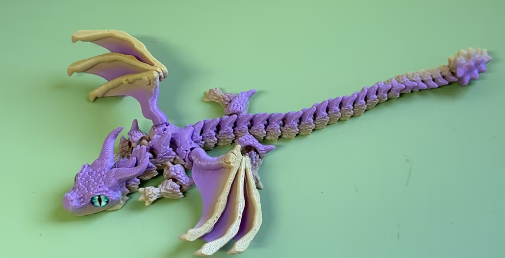 3D Printed dragon figurine