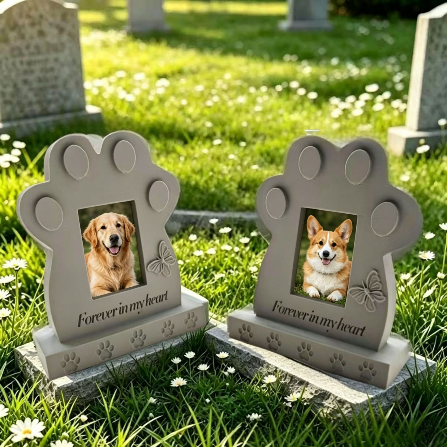 3D-printed pet dog memorial stone