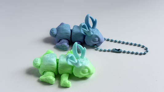 3D-printed large deer keychain
