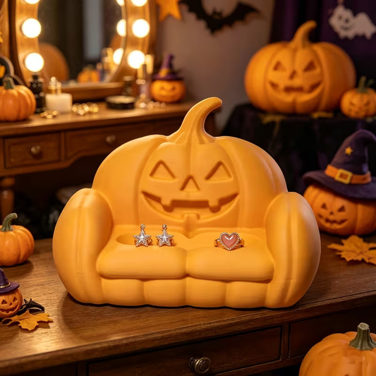 3D-printed Halloween ghost-and-pumpkin sofa