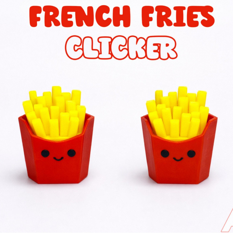 3D-printed KFC-style toy keychain charm