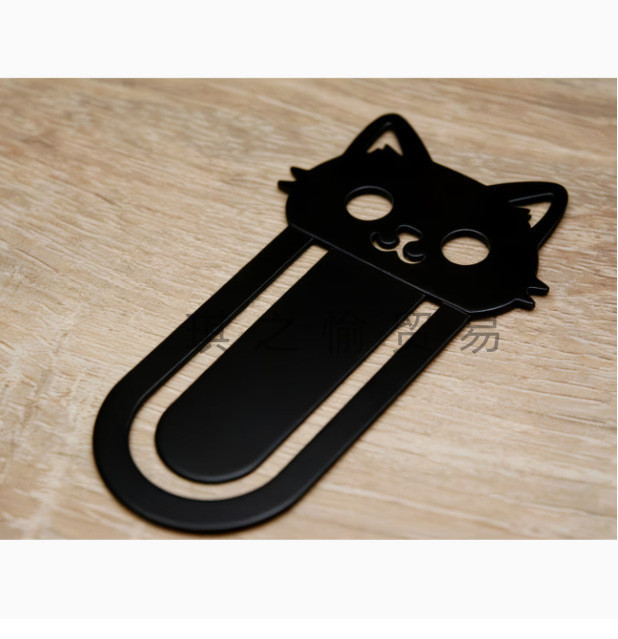 3D-printed creative cat-shaped cutout bookmark/clip