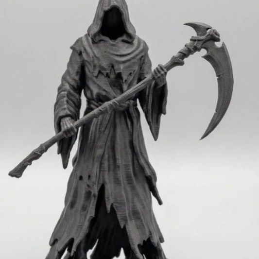 3D-printed Gothic-style Grim Reaper statue