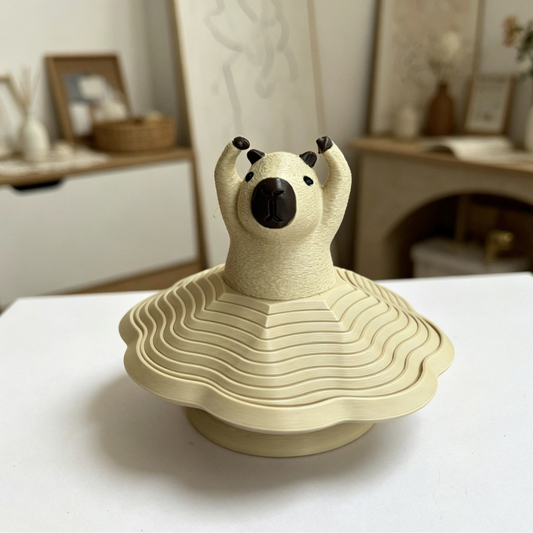 3D-printed dancing Capybara figurine