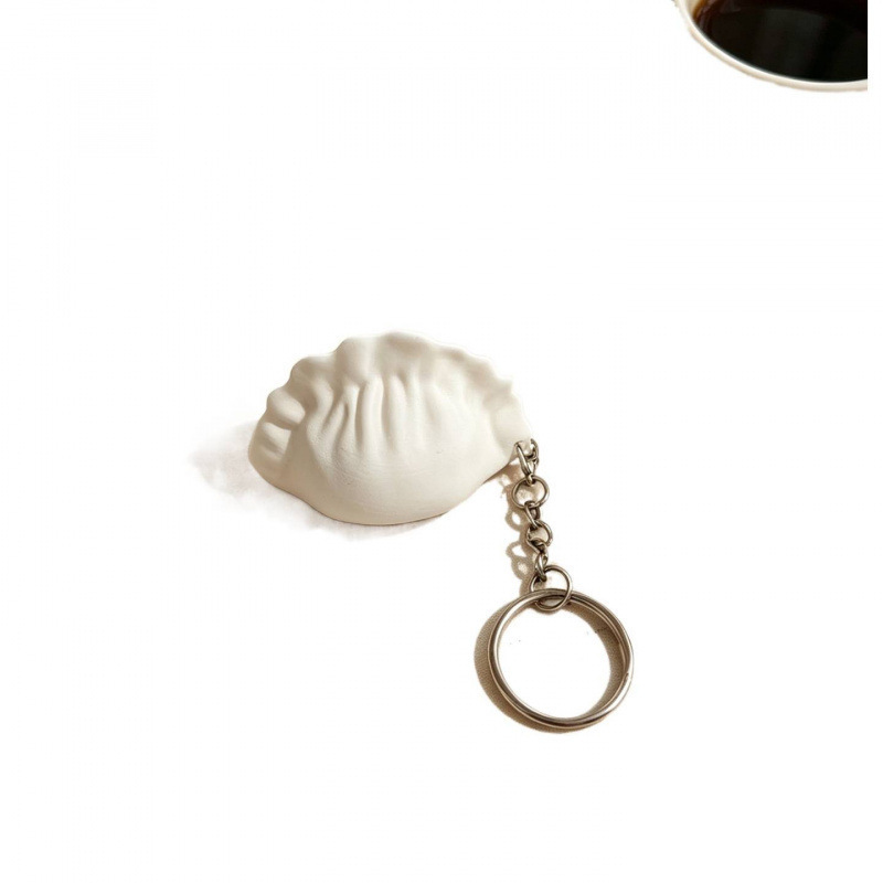3D-printed realistic dumpling charm